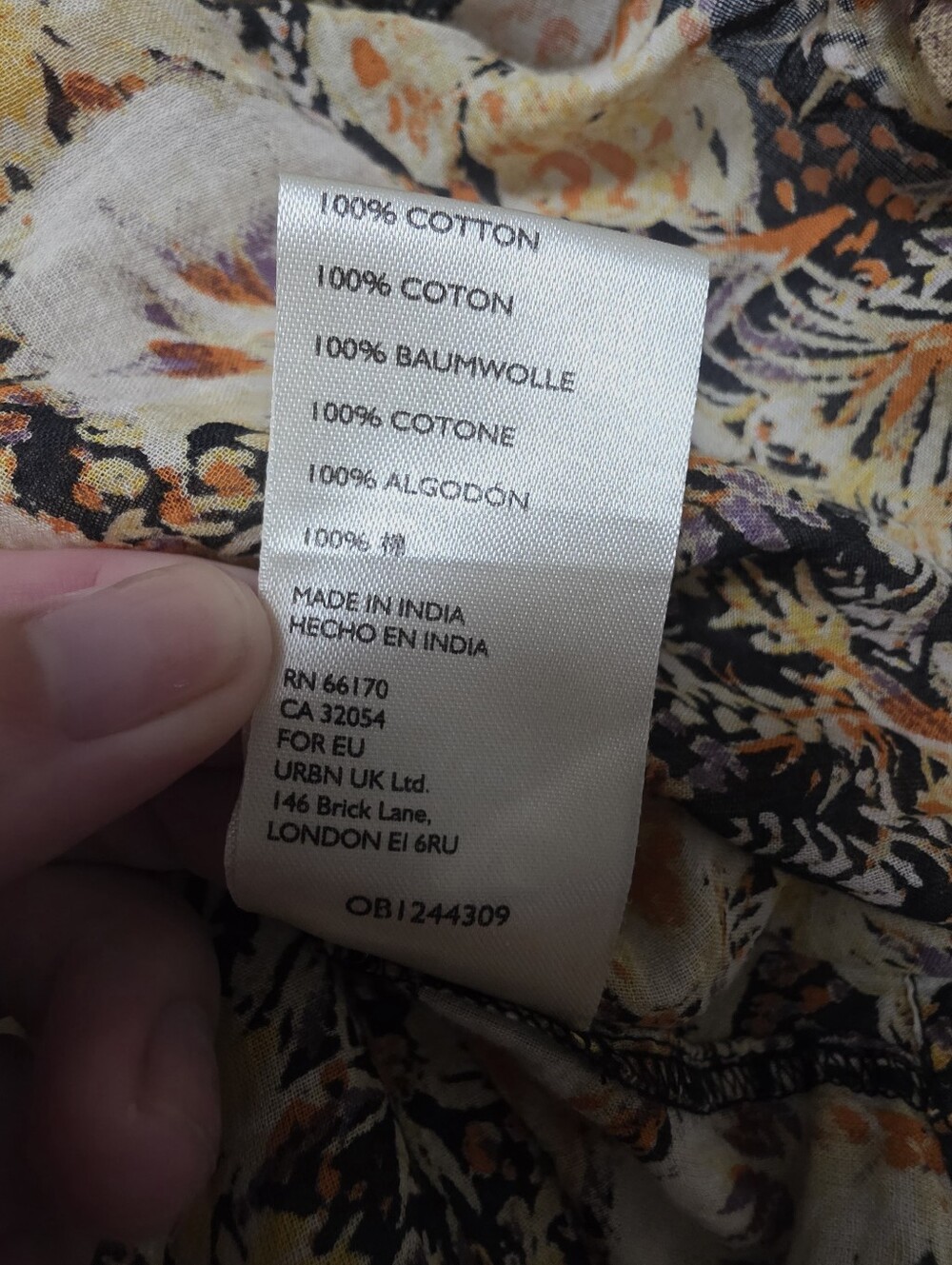 Free People We The Free Cool Meadow Printed Boho floral Top small Oversized - Picture 7 of 10